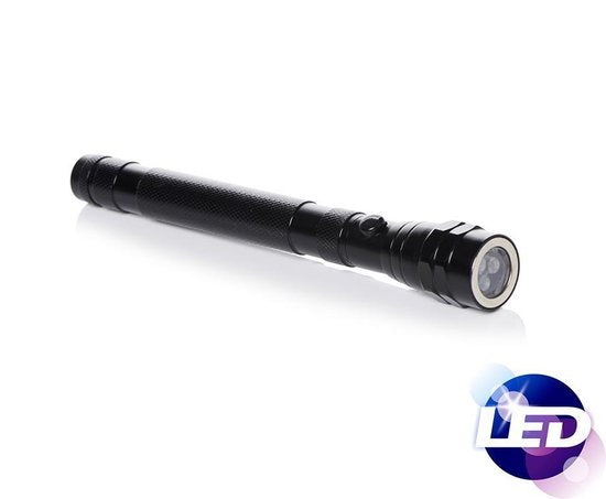Telescopic LED Flashlight - Black