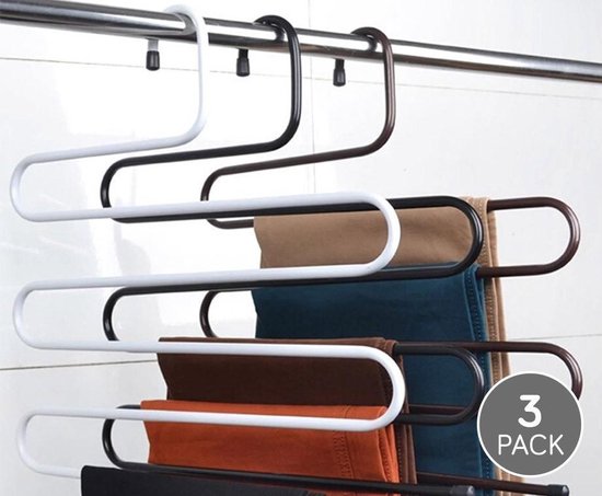 3x trouser hangers for extra space in your wardrobe VARIANT + TEXT