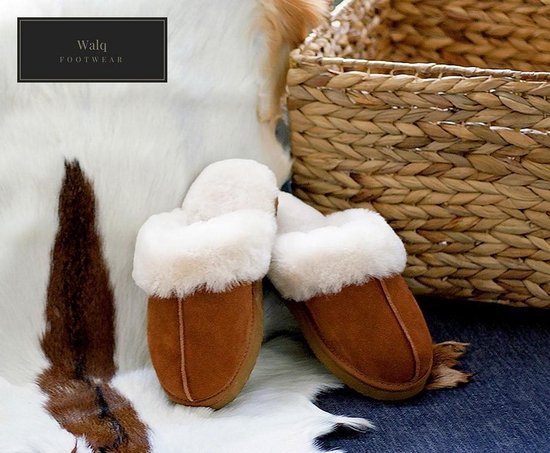 Walq Slippers Ladies Warm Slippers Suede Wool - Size 39/41