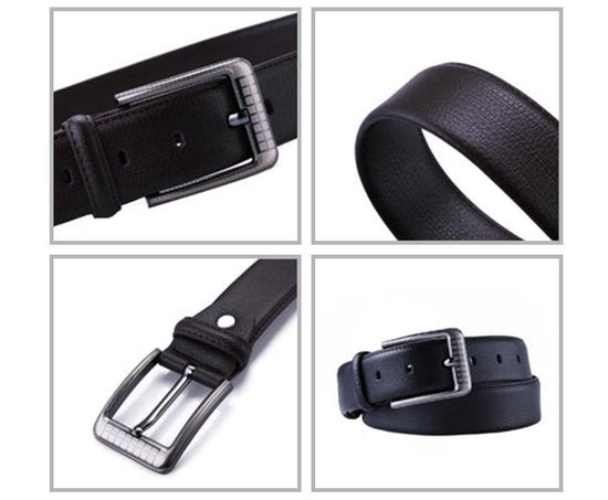 Leather Belts Brown &amp; Black with Magic Wallet Card Holder Christmas Gift