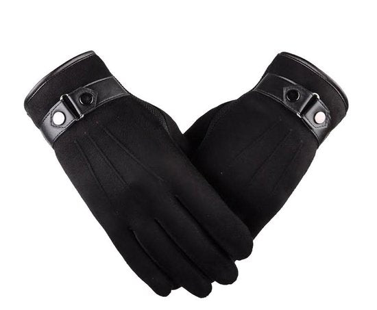 Touch Gloves Touchscreen operation Suede Black