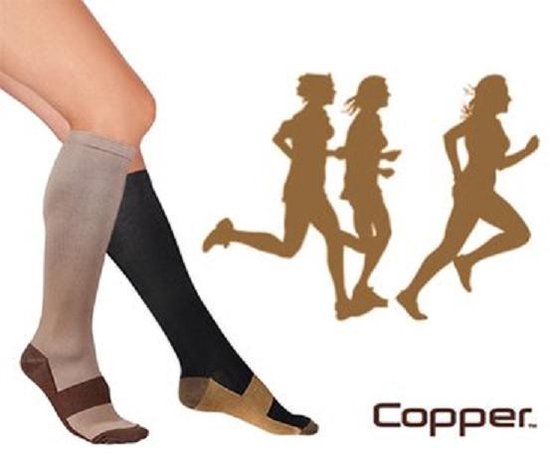 MeditorPlus Copper Therapeutic Compression Socks 3 Pair Nude S/M