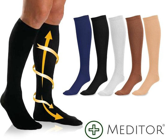 MeditorPlus Therapeutic Compression Socks 3 pair Blue - S/M