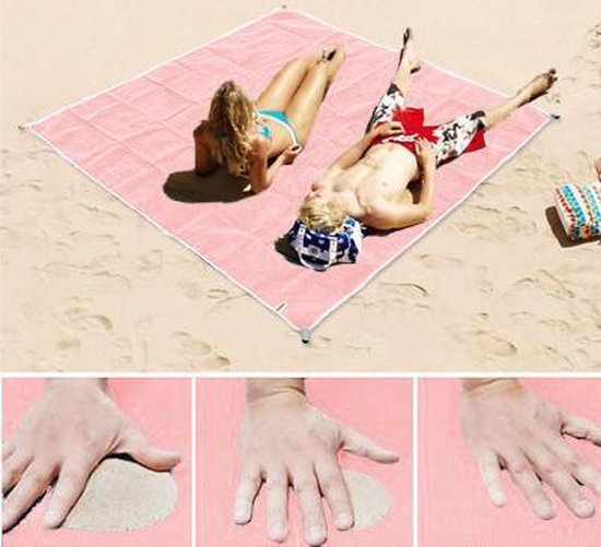 Sand-free Beach Towel XXL Format - 2x2 meters - Pink