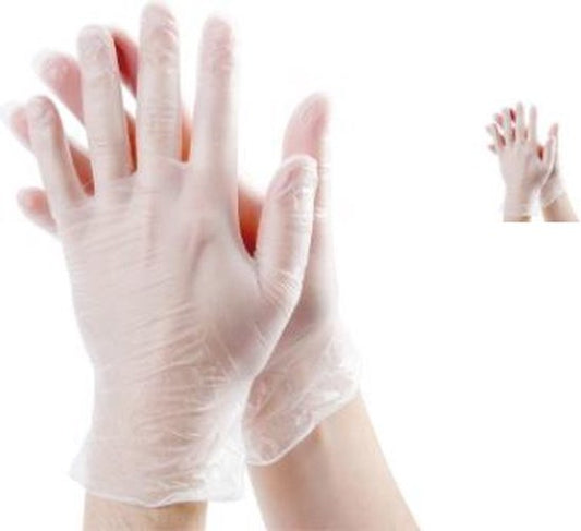 Disposable gloves - Vinyl gloves - Powder free - white - size M - 100 pieces
