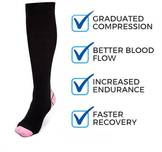 Clayton Therapeutic Compression Socks Compression Stockings 6 pairs - L/XL