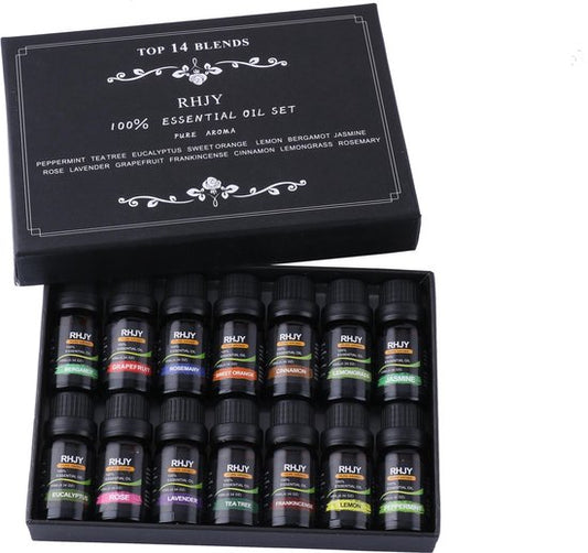 Essential Oils 100% Pure and Natural - 14 parts - Suitable for Aroma Diffuser| Essential Oil Set