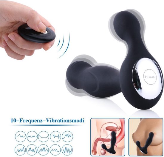 Prostaat Vibrator - Voor Prostaatstimulatie & Anaal - Met afstandsbediening - Zwart