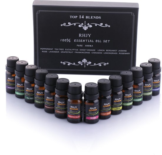 Essential Oils 100% Pure and Natural - 14 parts - Suitable for Aroma Diffuser| Essential Oil Set