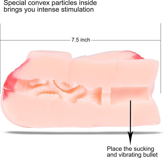 Realistic artificial vagina ass with suction and vibrating pump!