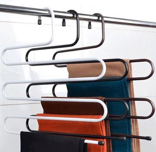 3x trouser hangers for extra space in your wardrobe VARIANT + TEXT
