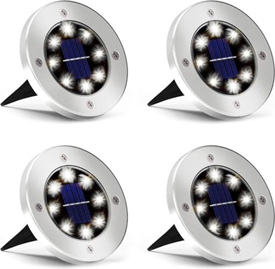 4x LED Ground Spots Solar Garden Set - Garden lighting - Solar Energy - Waterproof - Environmentally friendly lighting