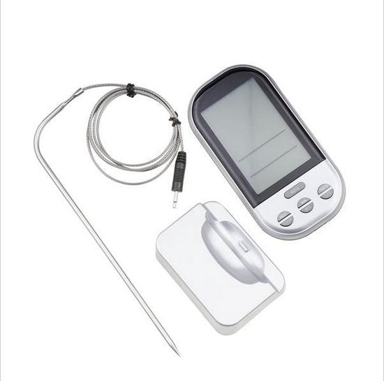 Digitale Keukenthermometer - RVS/Kunsstof - Grijs/Zilver