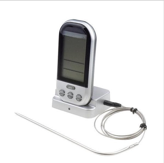 Digitale Keukenthermometer - RVS/Kunsstof - Grijs/Zilver