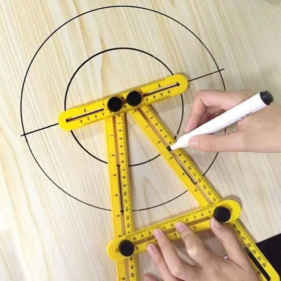 Angle-izer Measuring instrument and multi-angle ruler - Plastic - Yellow - Ruler - Ruler