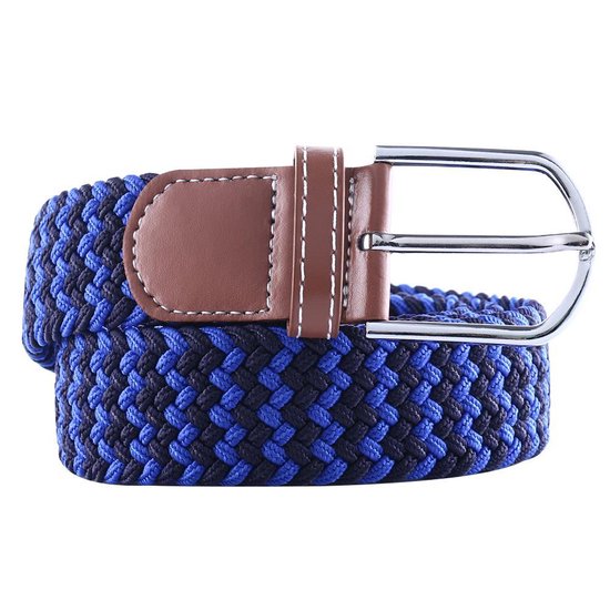 Elastic Woven Belt Braided Belt Stretchable Black/Blue