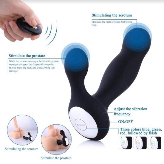 Prostaat Vibrator - Voor Prostaatstimulatie & Anaal - Met afstandsbediening - Zwart