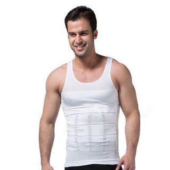 Corrigerend Shirt Mannen Shapewear Hemd - Zwart - XL