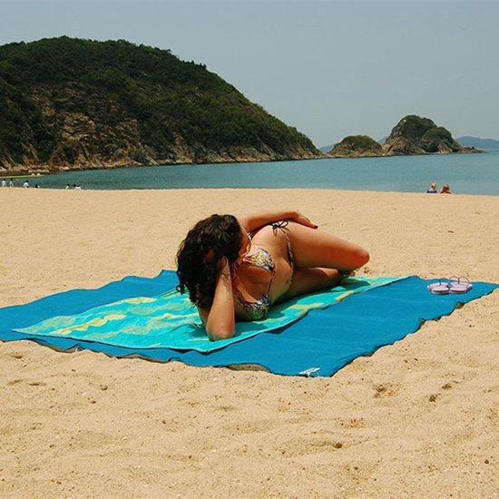 Sand-free Beach Towel XXL Format - 2x2 meters - Blue