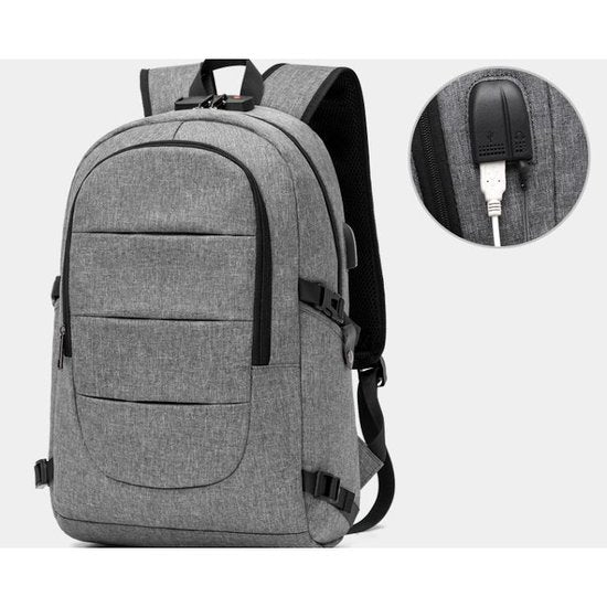 Backpack Anti Theft Backpack TSA Lock USB AUX Port - Bordeaux