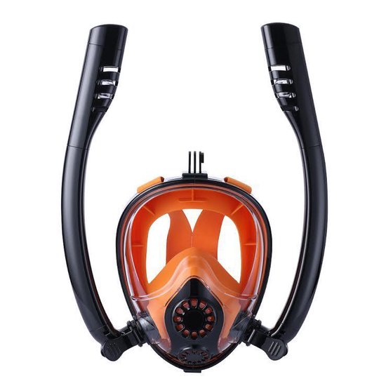 Duikmasker - Snorkelmasker - Fullface masker - Zwart/Oranje