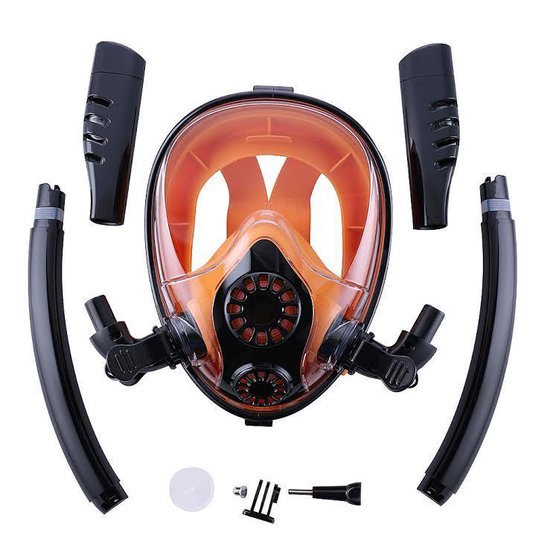 Diving mask - Snorkel mask - Fullface mask - Black / Orange