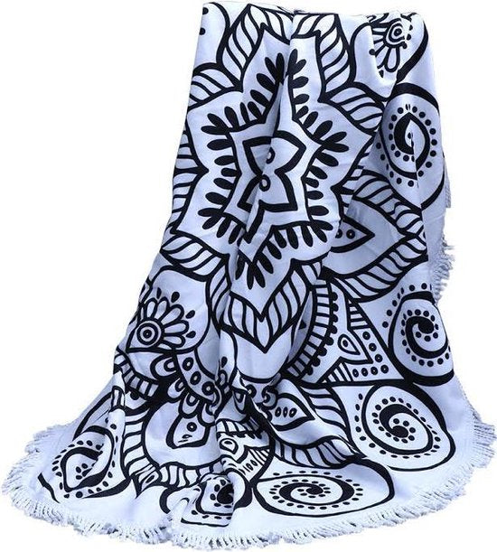 Boho strandlaken Microvezel Roundie Strandkleed Hippie - 160 x 160 cm