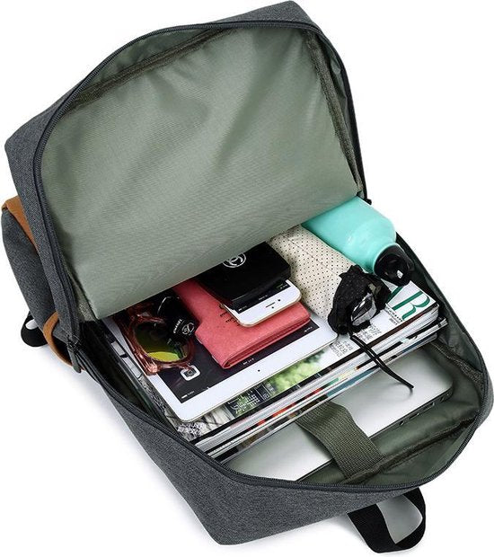 Canvas Backpack Laptop Bag Backpack Burgundy
