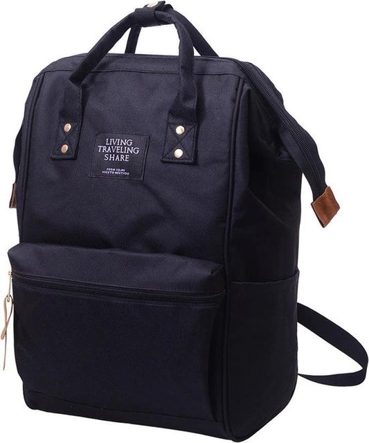 Hip Backpack Spacious Backpack School Bag - Black