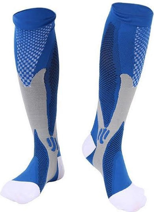 Sports Compression Stockings Socks 2 pairs Blue S/M 36/39 MeditorPlus