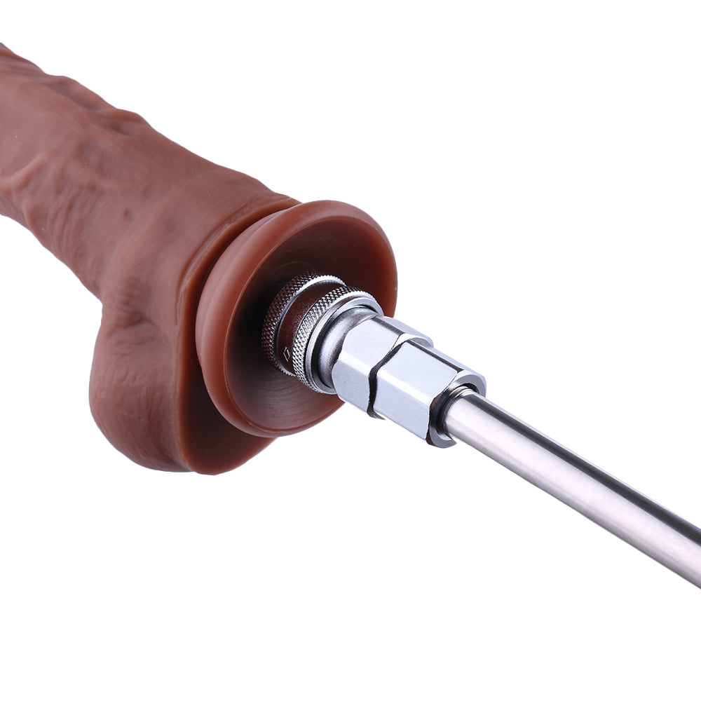 Hismith 26 CM Big Dildo With Quick Air Connector Brown