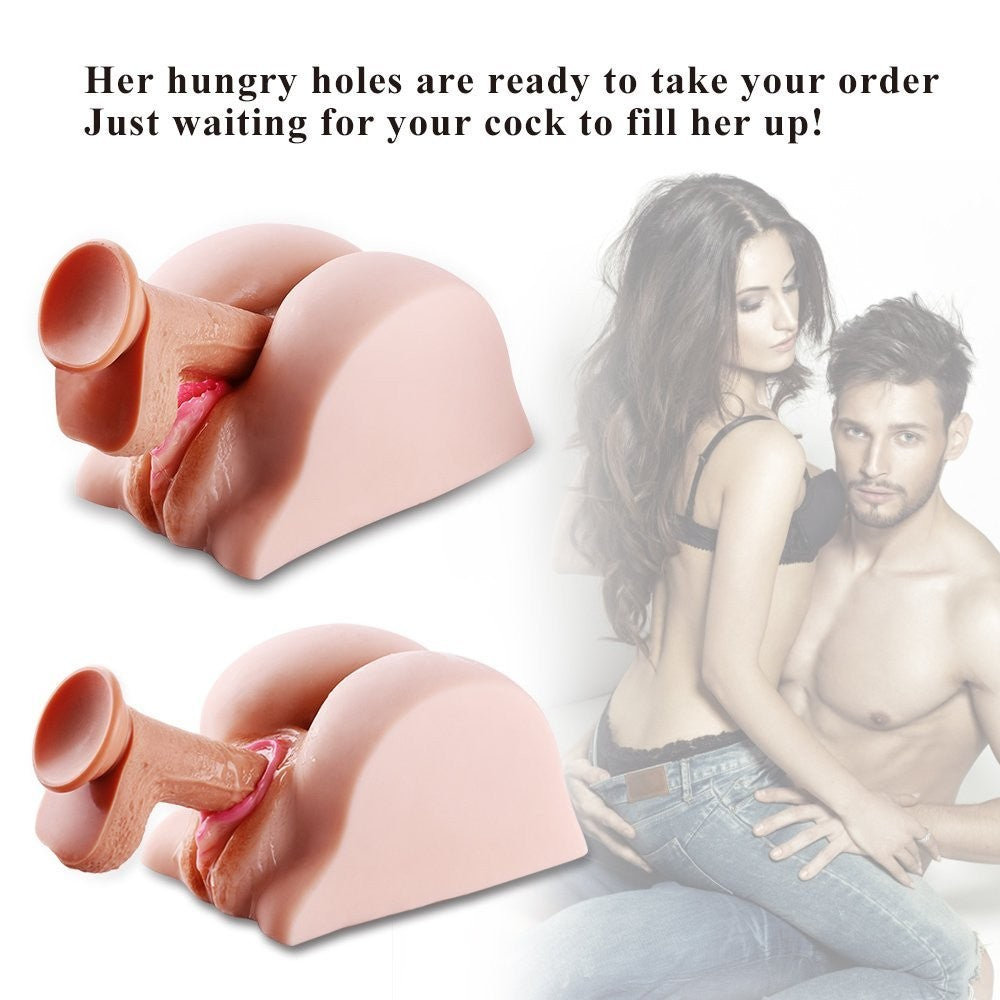 3D Realistic Vagina &amp; Anus Hand Sized Sex Toy For Men Artificial Vagina