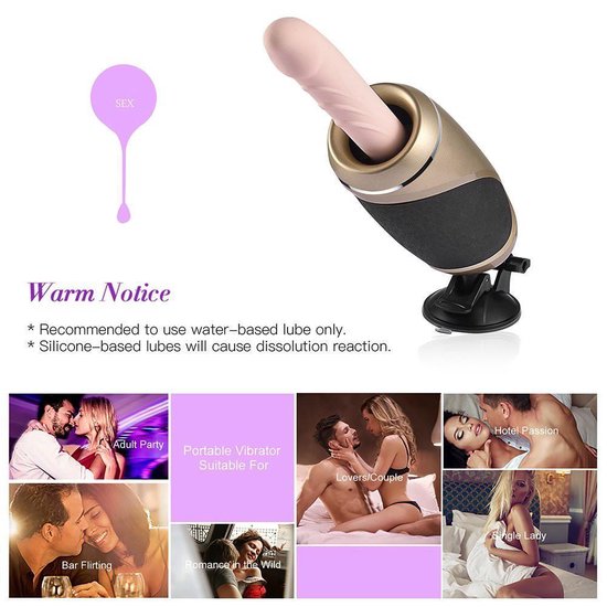 Strijkende automatische verstelbare oplaadbare masturbatie Seksmachine