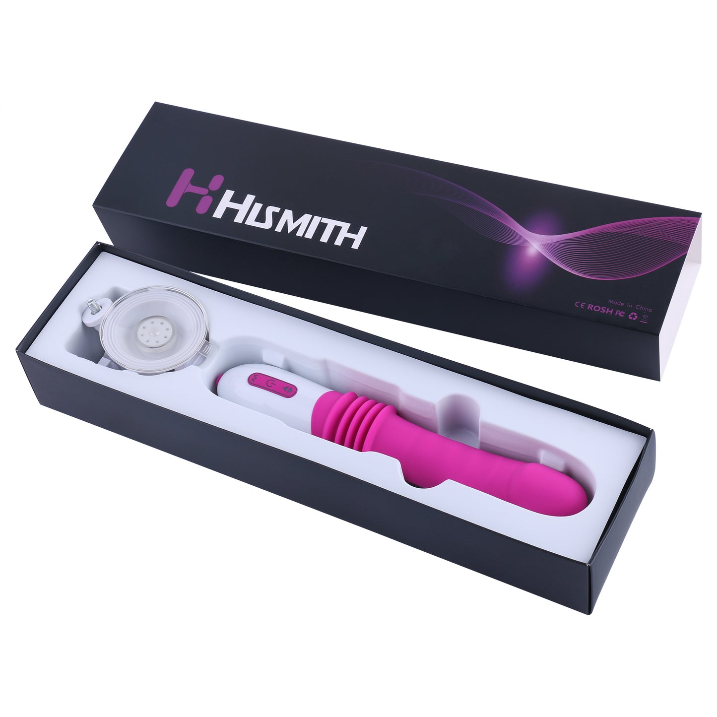 Hismith Vibrator - Thrusting Vibrator with suction cup - G-spot Vibrator - Use in the shower or in the kitchen!