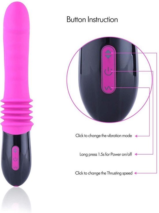 Stotende Vibrator - G-Spot Vibrator - Vibrator - Handheld sex machine - 2 in 1! Dubbel plezier - Zie filmpje