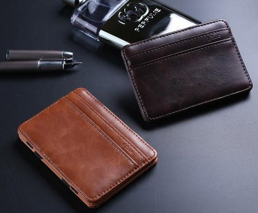 Magic Wallet - Credit Card Holder - PU Leather - Brown