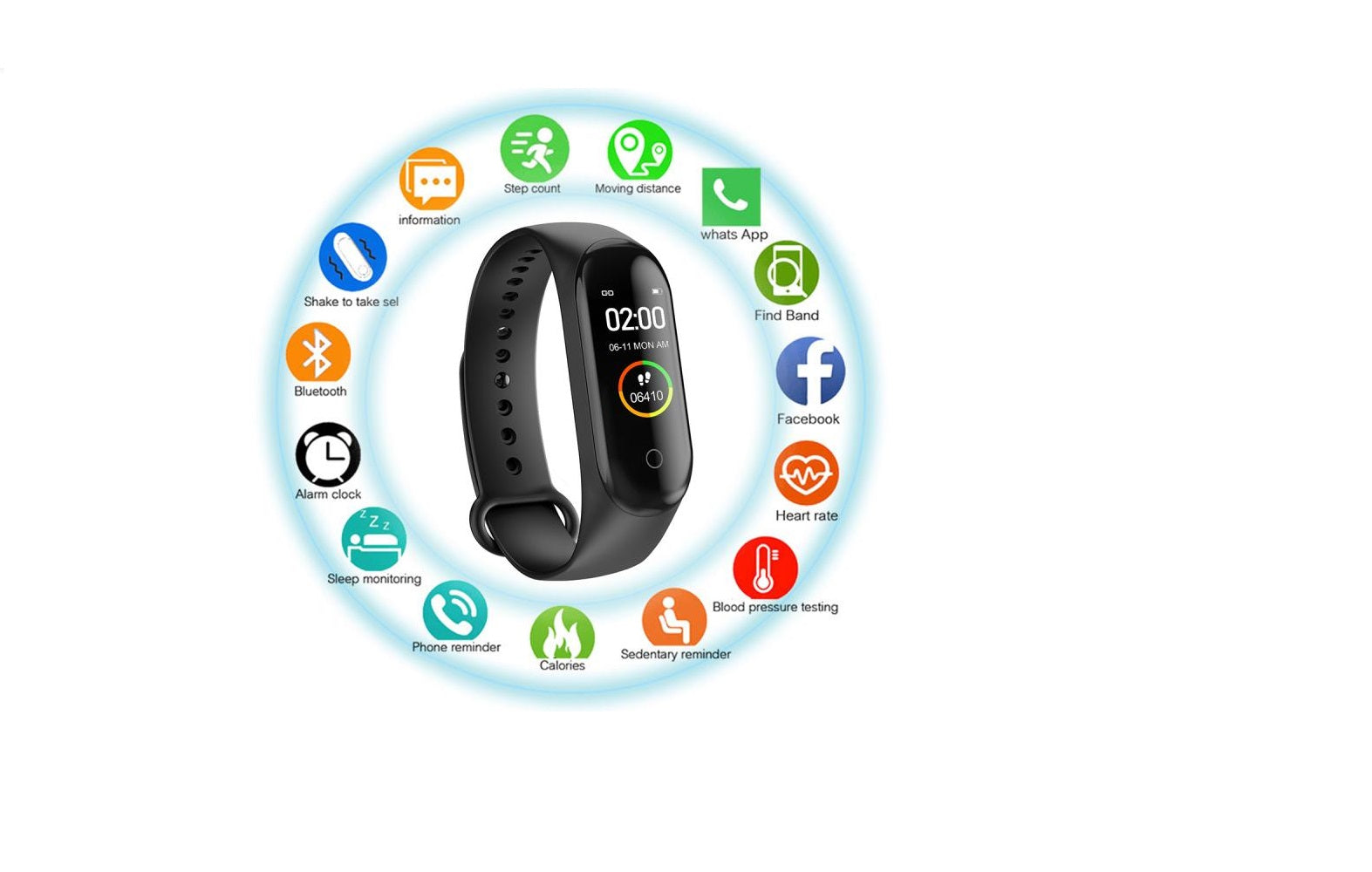 Smart bracelet best sale m4 app android