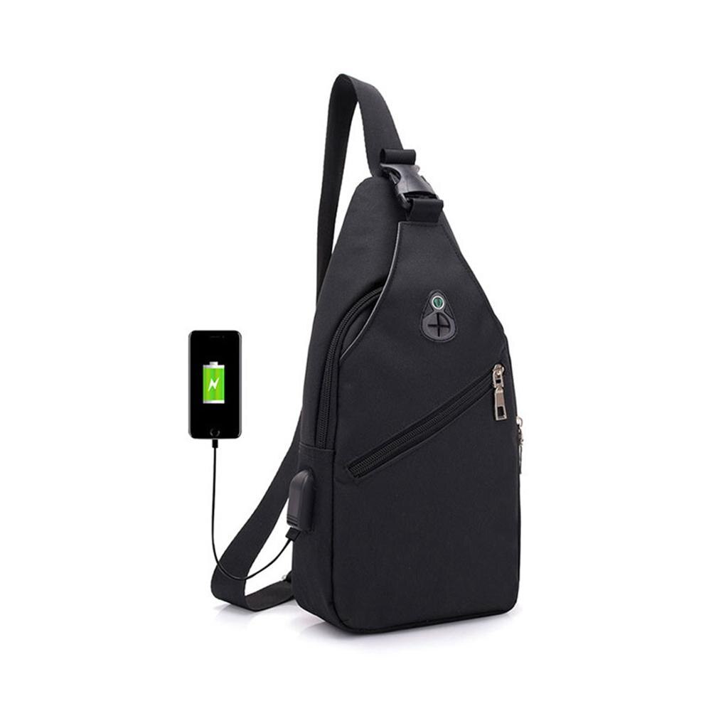 Crossbody Bag - Zijtas - Man - Met USB Poort - Zwart