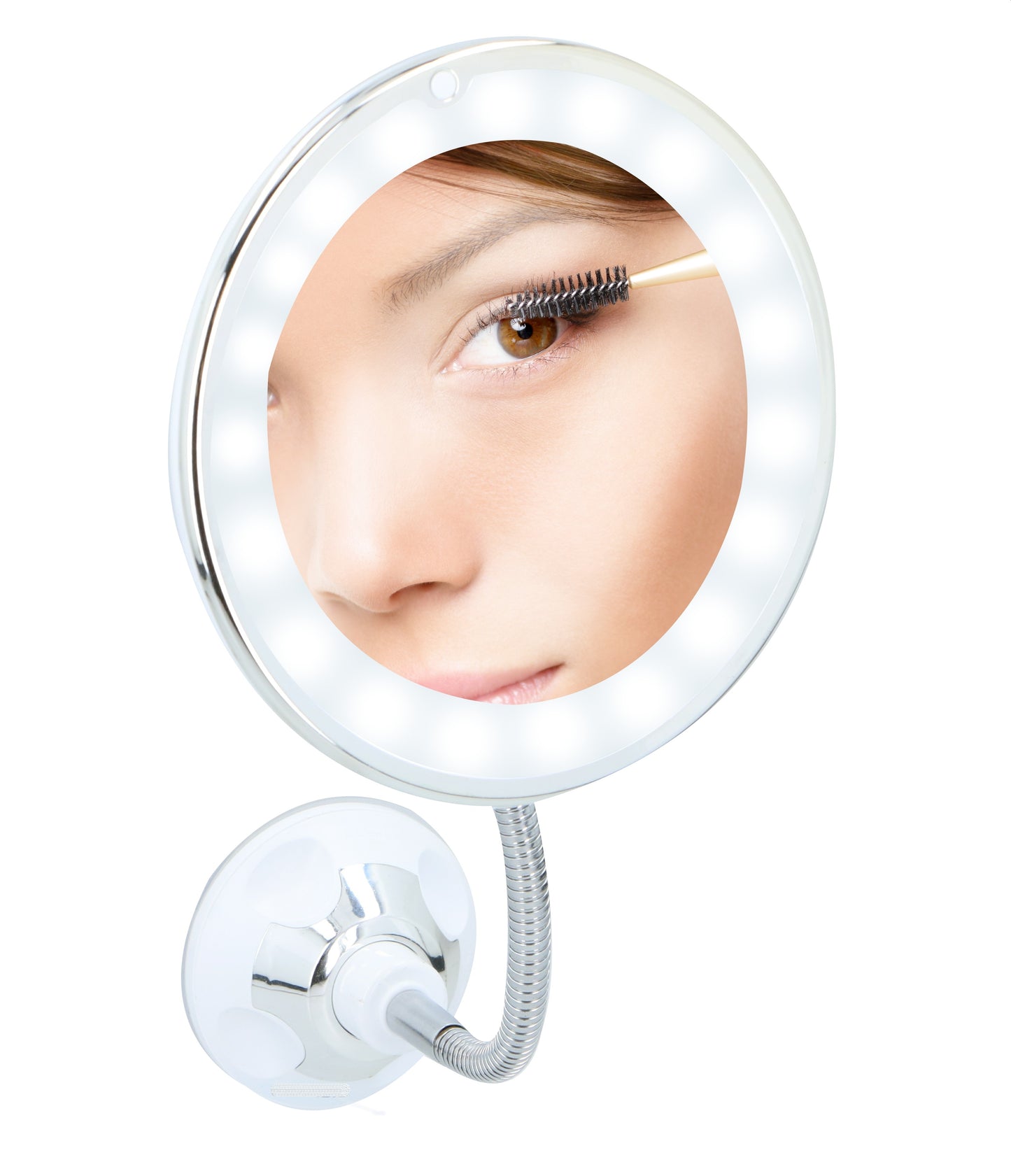 Magnifying Mirror (10X) with 20 LEDs and Suction Cup! 360` rotatable