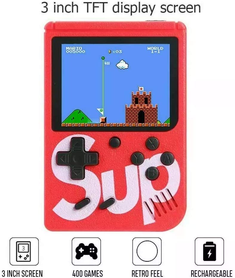 SUP Handheld Game Controller 400 games Red