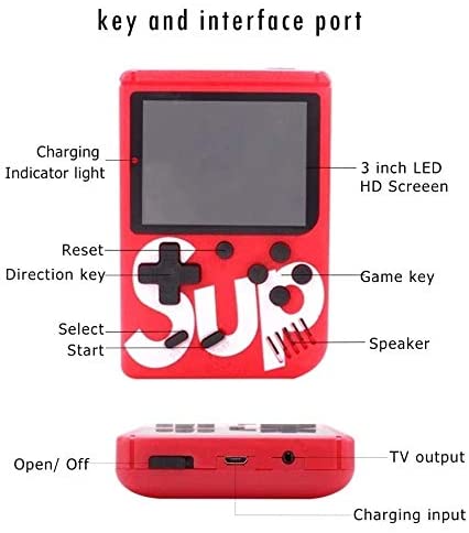 SUP Handheld Game Controller 400 games Red