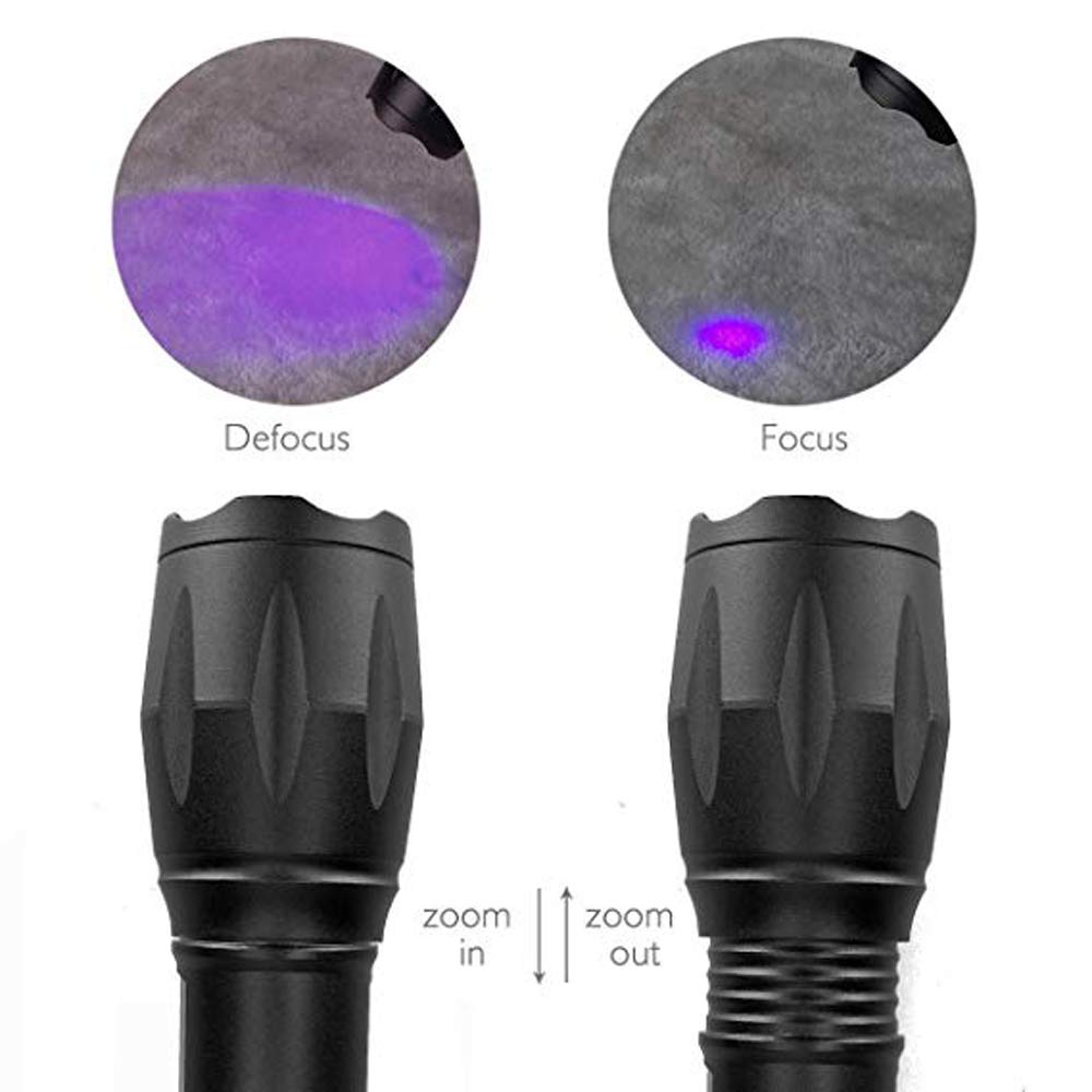 UV Flashlight Blacklight with 2300 Lumen - Detect stains, check your hotel room for cleanliness, etc