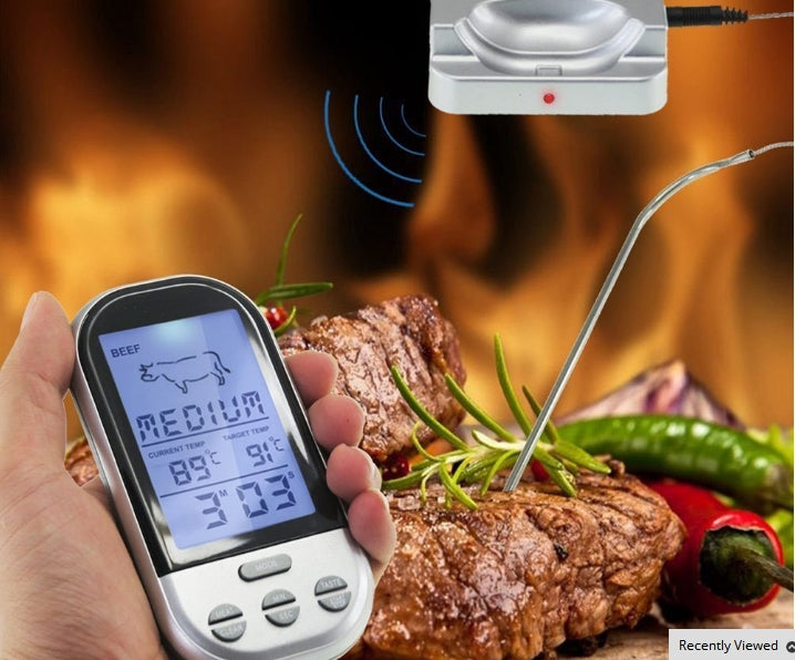 Vleesthermometer BBQ Digitale thermometer Draadloos werkt op batterij