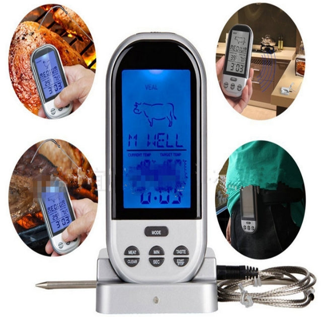 Vleesthermometer BBQ Digitale thermometer Draadloos werkt op batterij