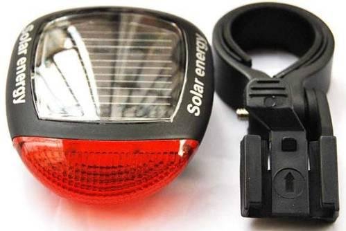 Solar bicycle light at the back