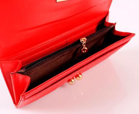 Luxury Leather Wallet Ladies - Orange