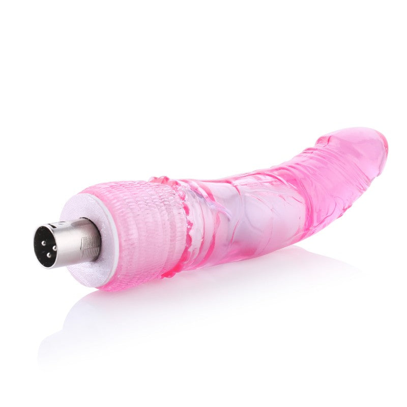 Anal Pink Dildo with Curvature 3XLR Connector