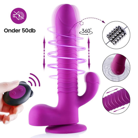 G Spot Vibrerende Dildo Vibrator voor vrouwen, Clitoris & anale stimulatie met afstandsbediening!