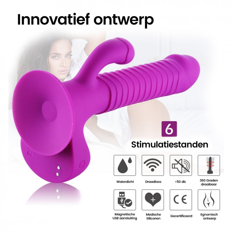 G Spot Vibrerende Dildo Vibrator voor vrouwen, Clitoris & anale stimulatie met afstandsbediening!