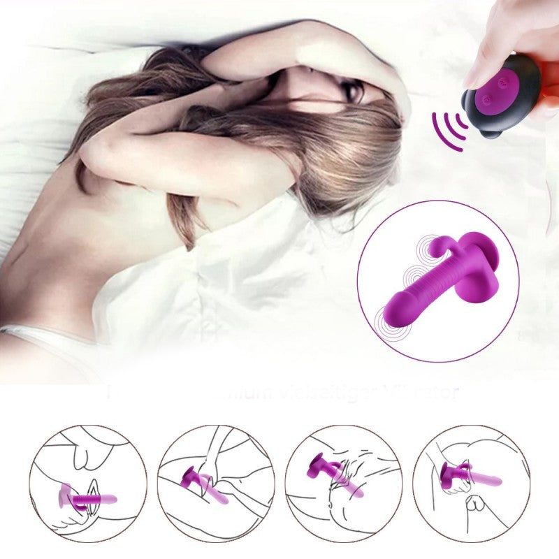 G Spot Vibrating Dildo Vibrator for Women, Clitoris &amp; Anal Stimulation with Remote Control!